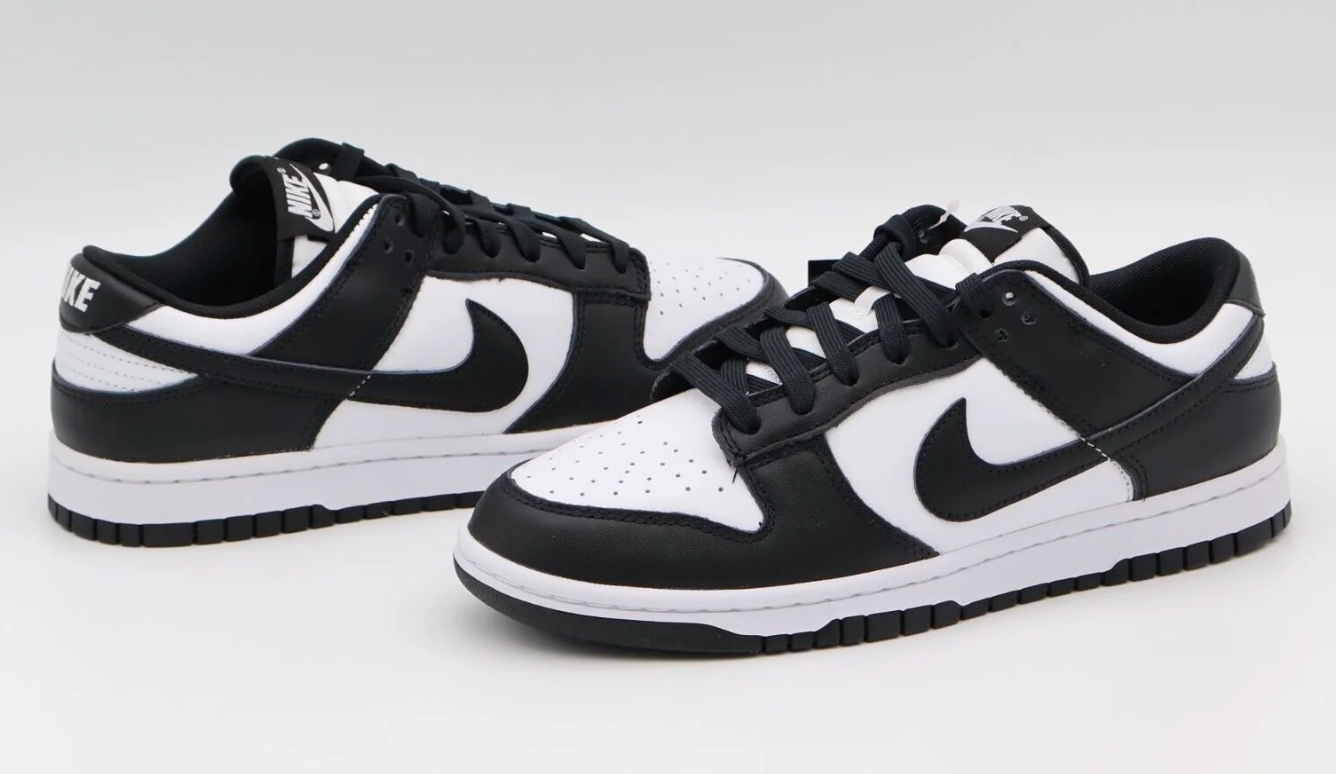 DD1391-100 Nike Dunk Low Retro Panda White Black (Mens) and (womens)